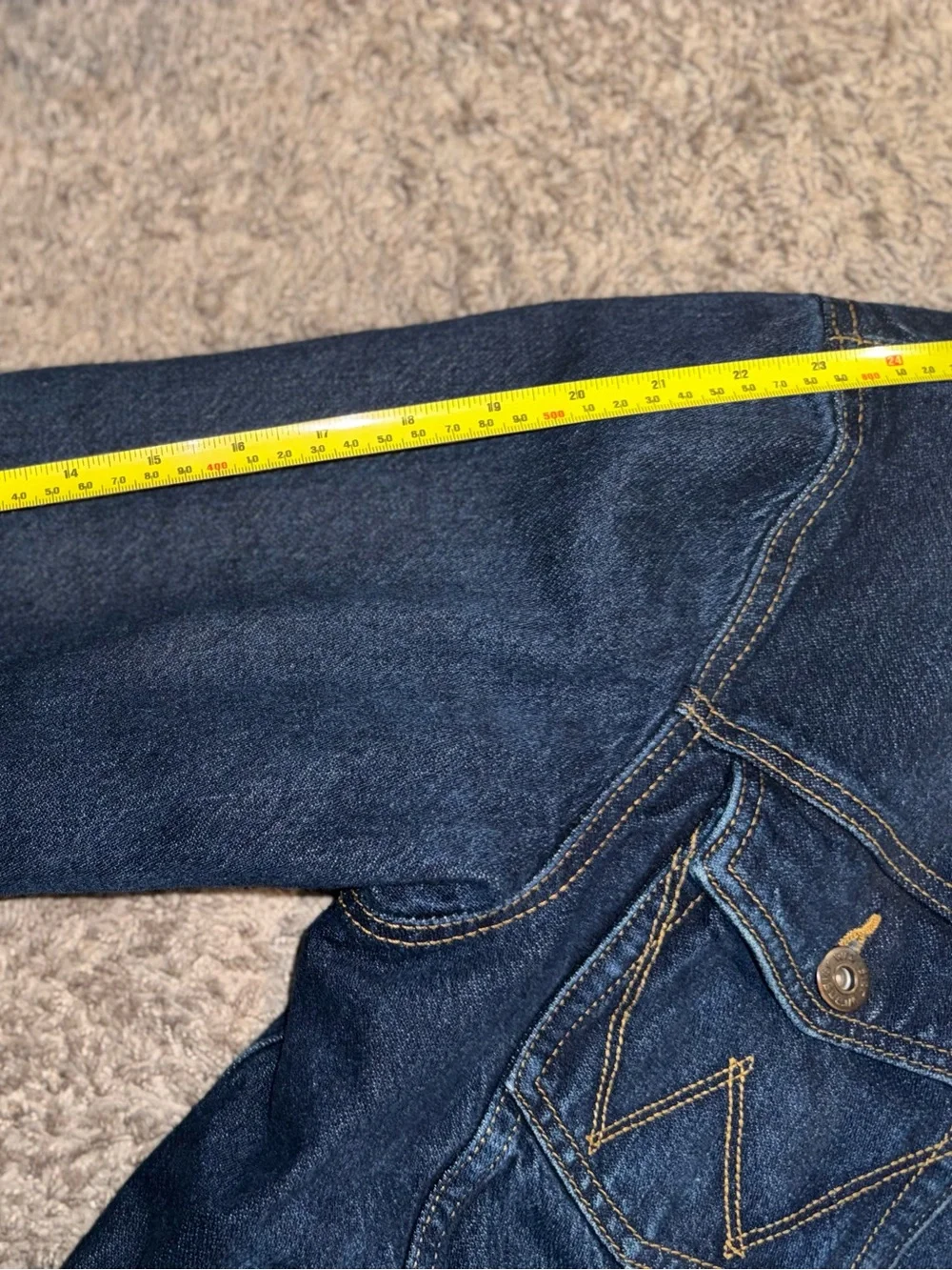 Wrangler Men's Dark Denim Heavy Weight Denim Insulated Cotton Work Jacket Medium - Picture 8 of 8